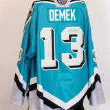 Game-Worn:#13 Jakub Demek Signed Thunder Knight Jersey-328
