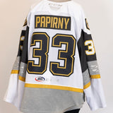 Game-Worn:#34 Jordan Papirny White Jersey-505