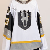 Game-Worn:#34 Jordan Papirny White Jersey-505