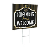 Vegas Golden Knights "Fans Welcome" Yard Sign
