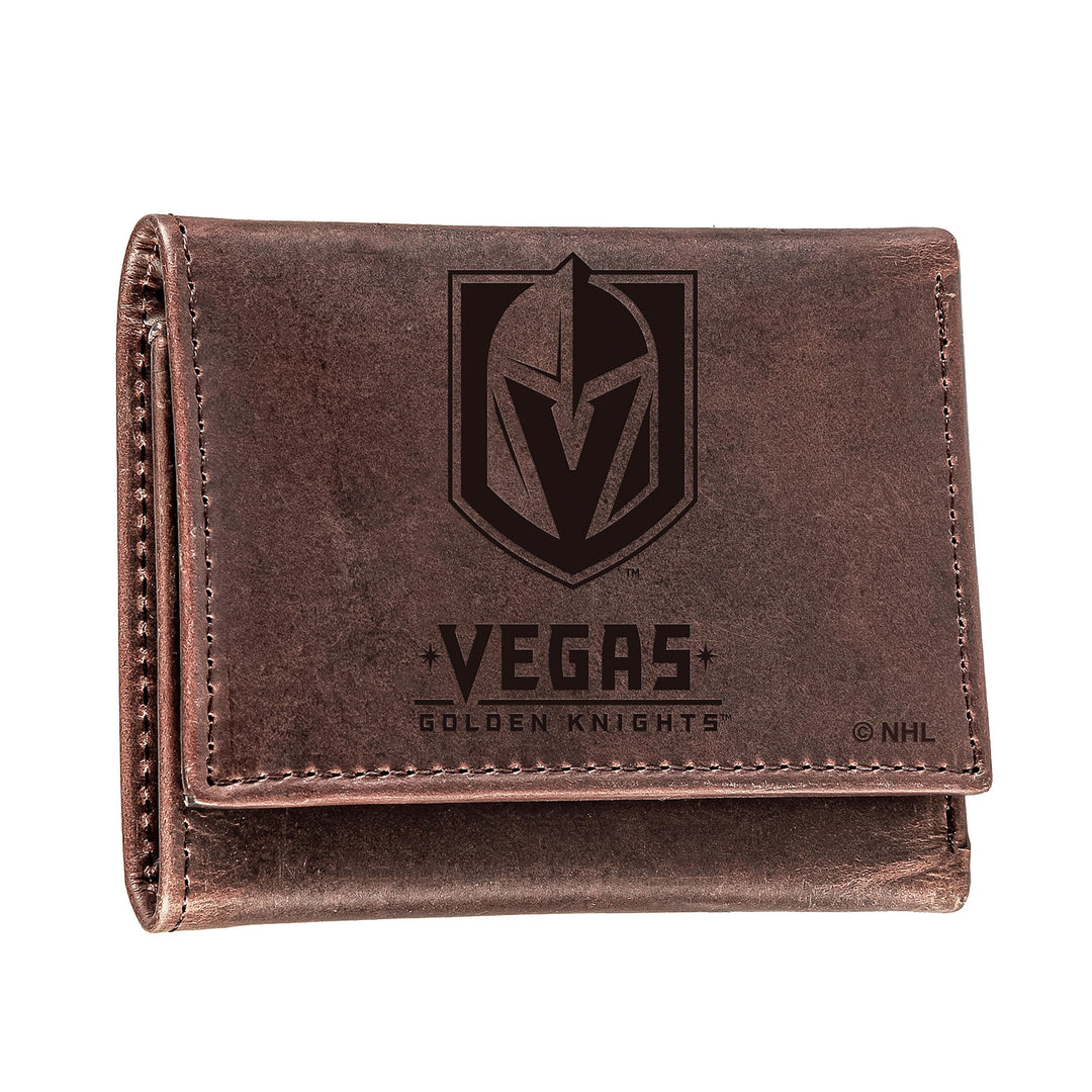 Vegas Golden Knights Leather Tri-Fold Wallet