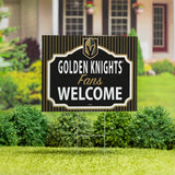 Vegas Golden Knights "Fans Welcome" Yard Sign