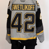 Game-Worn:#42 Alex Swetlikoff Gray Jersey-537