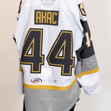 Game-Worn:#44 Layton Ahac White Jersey-547