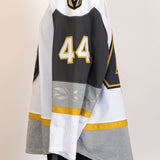 Game-Worn:#44 Layton Ahac White Jersey-547