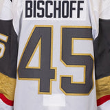 Game-Issued: #45 Jake Bischoff White Set 1 Jersey 2022/23 Season-15582