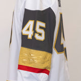 Game-Issued: #45 Jake Bischoff White Set 1 Jersey 2022/23 Season-15582