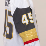 Game-Issued: #45 Jake Bischoff White Set 1 Jersey 2022/23 Season-15582