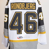 Game-Worn:#46 Jonas Rondbjerg White Jersey-491