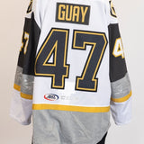 Game-Worn:#47 Patrick Guay White Jersey-452