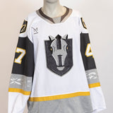 Game-Worn:#47 Patrick Guay White Jersey-452