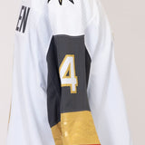 Game-Issued: #4 Mason Geertsen White Set 1 Jersey 2023/24 Season-16953