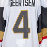 Game-Issued: #4 Mason Geertsen White Set 1 Jersey 2023/24 Season-16953