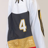 Game-Issued: #4 Mason Geertsen White Set 1 Jersey 2023/24 Season-16954