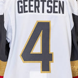 Game-Issued: #4 Mason Geertsen White Set 1 Jersey 2023/24 Season-16954