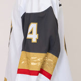 Game-Issued: #4 Mason Geertsen White Set 1 Jersey 2023/24 Season-16954