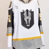 Game-Worn:#51 Byron Froese White Jersey-543