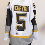 Game-Worn:#5 Daniil Chayka White Jersey-535