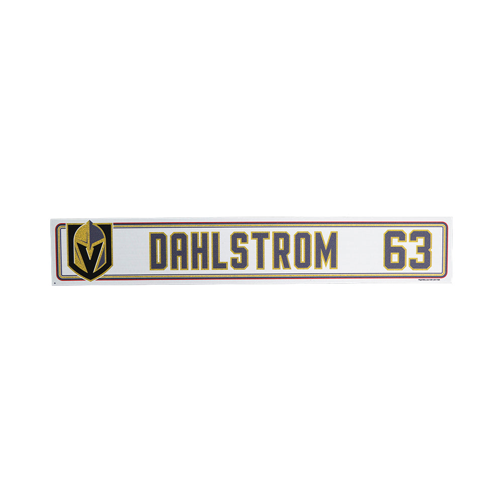 #63 Carl Dahlstrom Locker Nameplate - 911145 - Nameplate