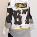 Game-Worn:#67 Tyler Benson White Jersey-450