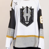 Game-Worn:#68 Cal Burke White Jersey-521