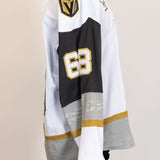 Game-Worn:#68 Cal Burke White Jersey-521