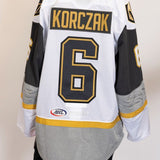 Game-Issued:#6 Kaedan Korczak White Jersey-515