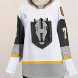Game-Worn:#72 Gage Quinney White Jersey-496