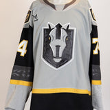 Game-Worn:#74 Noah Carroll Gray Jersey-540