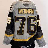 Game-Worn:#76 Matthew Wedman Gray Jersey-477
