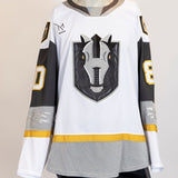 Game-Worn:#80 Ryan Dzingel White Jersey-455