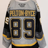 Game-Worn:#89 Ty Pelton Byce Gray Jersey-542