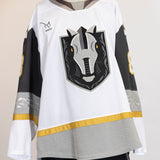 Game-Worn:#8 Matthieu Cataford White Jersey-516
