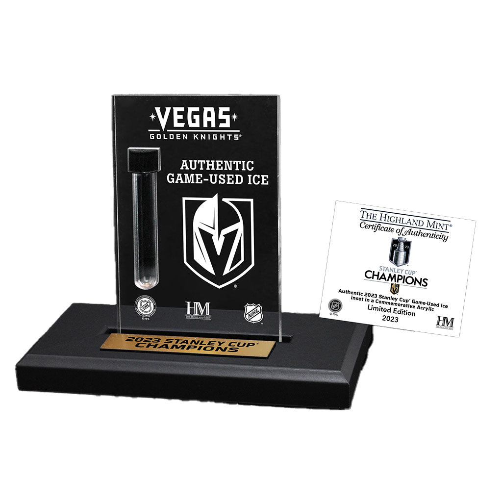 Vegas Golden Knights Highland Mint Game Ice Tube Display