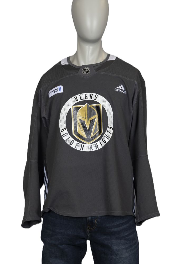 Vegas Golden Knights Gray Practice Jersey (City National Arena Patch)