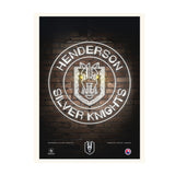 Henderson Silver Knights Art | Neon Print 12" x 16"