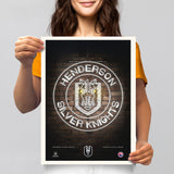 Henderson Silver Knights Art | Neon Print 12" x 16"