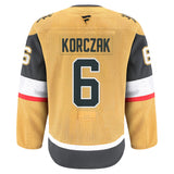 Vegas Golden Knights Fanatics Authentic Pro #6 Kaedan Korczak Jersey
