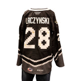 Game-Worn & Signed: #28 Tanner Laczynski Video Game Knight Jersey - 408