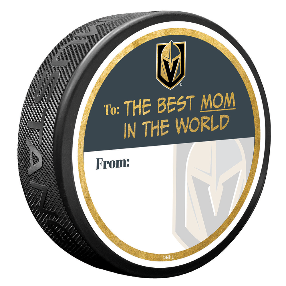 Vegas Golden Knights Best Mom in the World Signature Puck