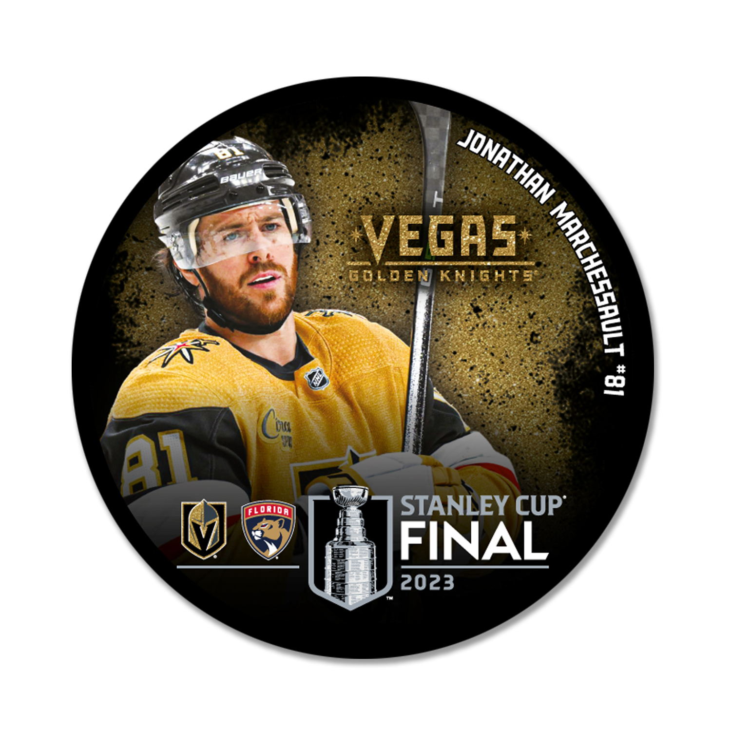 Vegas Golden Knights 2023 Stanley Cup Playoffs Hockey Puck - Gray