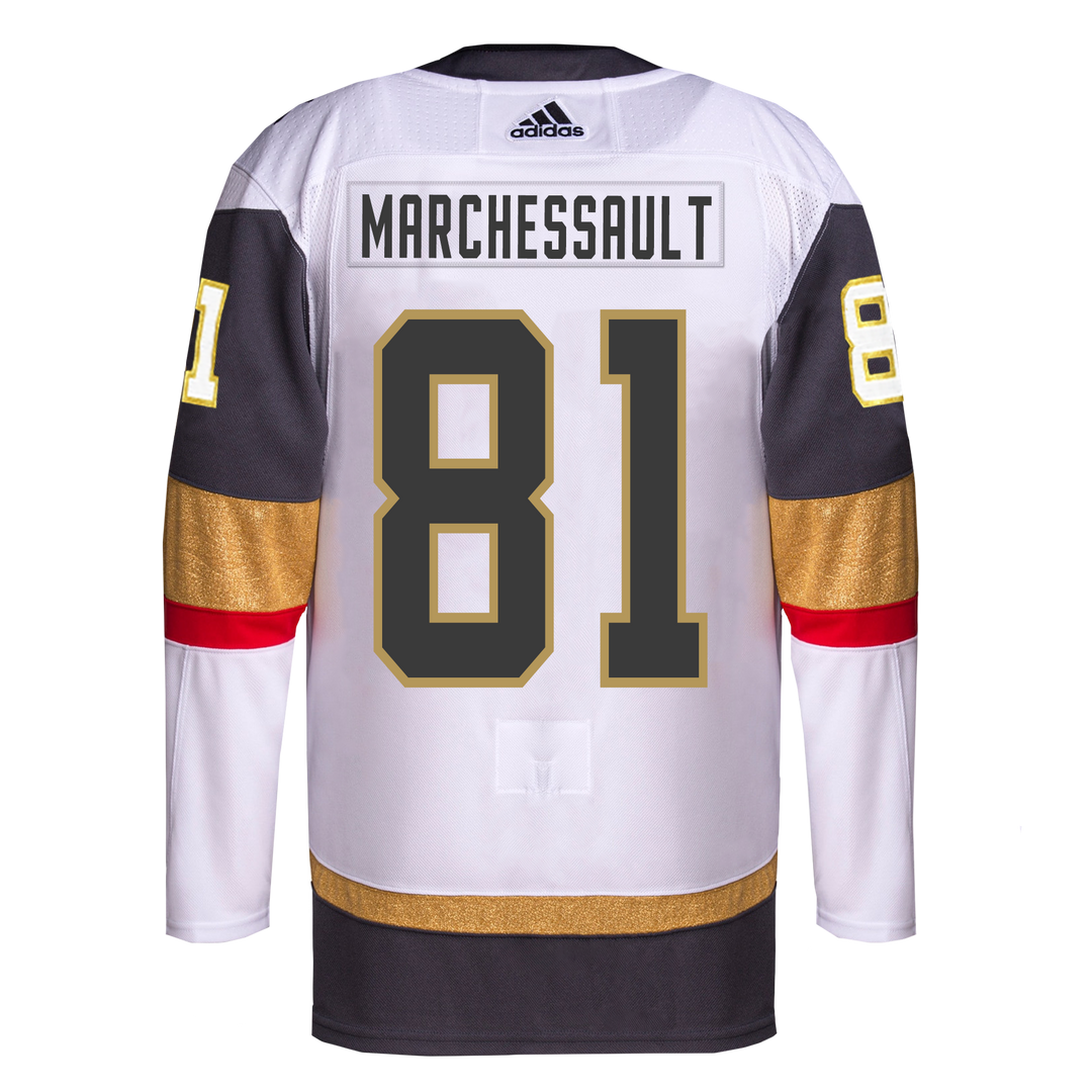 Vegas Golden Knights Authentic Away White Marchessault #81 Jersey