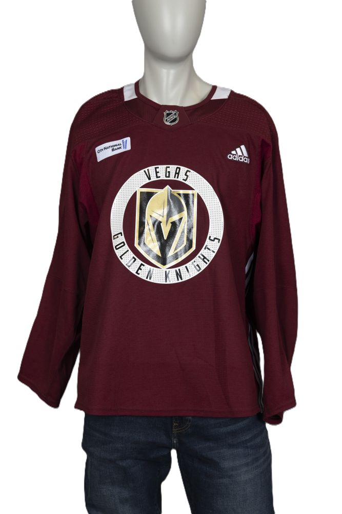 Vegas Golden Knights Maroon Practice Jersey (City National Arena Patch)