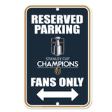 Vegas Golden Knights Stanley Cup Champions Parking Sign - 10" x 15"