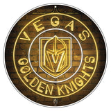 Vegas Golden Knights Sign | 22" Round Neon Design
