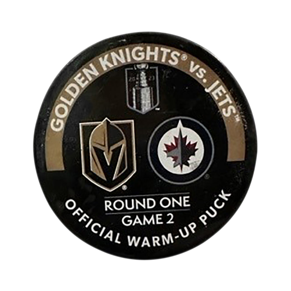 2023 Stanley Cup Playoffs Round 1 - Game 2 - Winnipeg Jets vs. Vegas Golden Knights Warm-up Puck