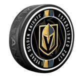 Vegas Golden Knights Ribbon Hockey Puck