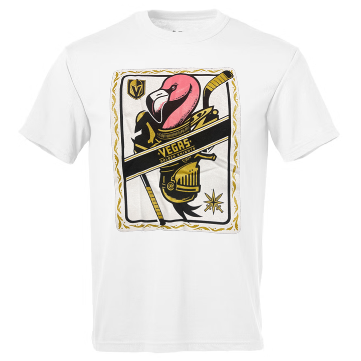 Vegas Golden Knights Flamingo Playing Card Tee