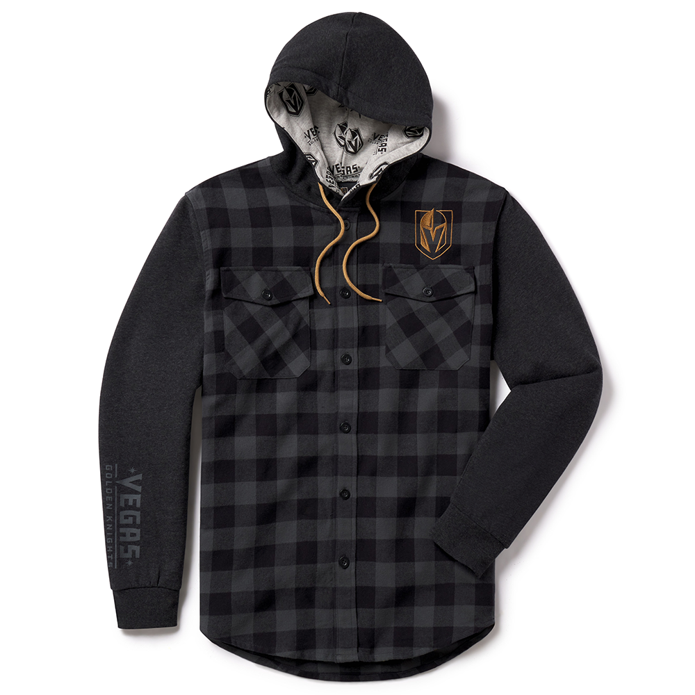 Vegas Golden Knights Hooded Button Down Flannel