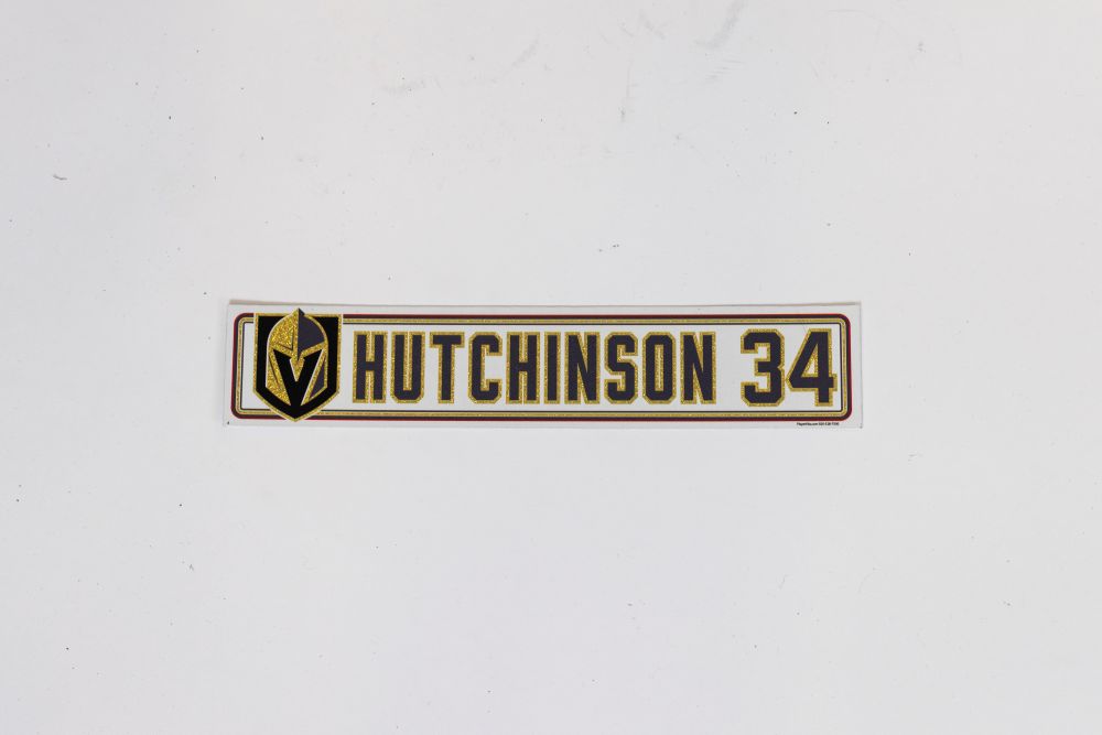 #34 Michael Hutchinson, Locker Nameplate-18346